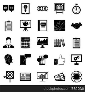 Game industry icons set. Simple set of 25 game industry vector icons for web isolated on white background. Game industry icons set, simple style