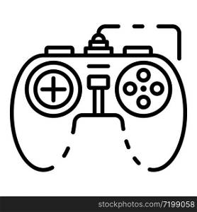 Game joystick icon. Outline game joystick vector icon for web design isolated on white background. Game joystick icon, outline style