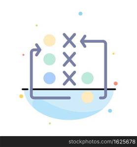 Game, Move, Strategy, Tactic, Tactical Abstract Flat Color Icon Template