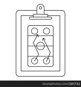 Game plan icon. Outline illustration of game plan vector icon for web. Game plan icon, outline style