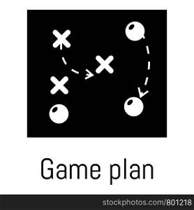 Game plan icon. Simple illustration of game plan vector icon for web. Game plan icon, simple black style
