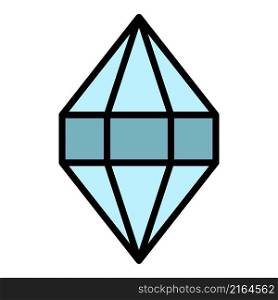 Game prize jewel icon. Outline game prize jewel vector icon color flat isolated. Game prize jewel icon color outline vector