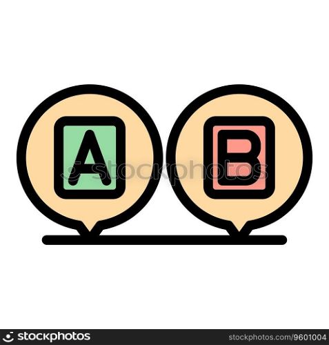Game question icon outline vector. Ask test. Quiz trivia color flat. Game question icon vector flat