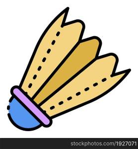 Game shuttlecock icon. Outline game shuttlecock vector icon color flat isolated. Game shuttlecock icon color outline vector