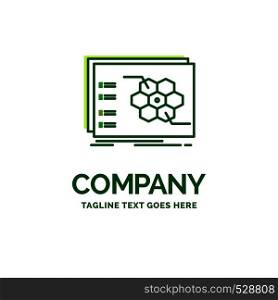 Game, strategic, strategy, tactic, tactical Flat Business Logo template. Creative Green Brand Name Design.