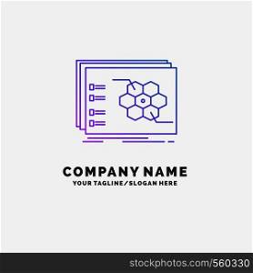 Game, strategic, strategy, tactic, tactical Purple Business Logo Template. Place for Tagline. Vector EPS10 Abstract Template background