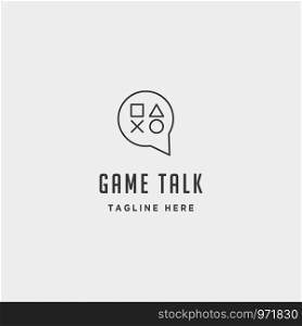 game talk logo design template vector illustration icon element - vector. game talk logo design template vector illustration icon element