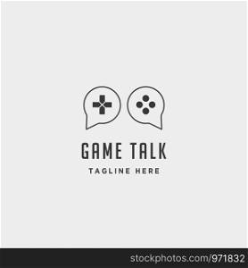 game talk logo design template vector illustration icon element - vector. game talk logo design template vector illustration icon element