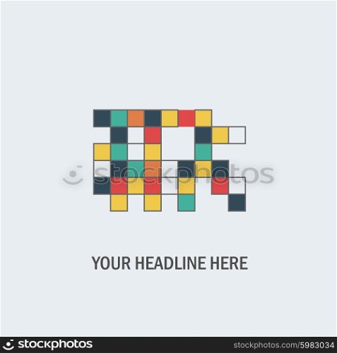 Game tetris square template. Brick game pieces. Game tetris square template. Brick game pieces.