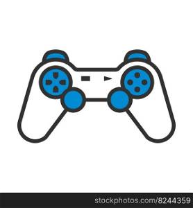 Gamepad Icon. Editable Bold Outline With Color Fill Design. Vector Illustration.