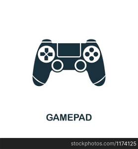 Gamepad vector icon illustration. Creative sign from gamification icons collection. Filled flat Gamepad icon for computer and mobile. Symbol, logo vector graphics.. Gamepad vector icon symbol. Creative sign from gamification icons collection. Filled flat Gamepad icon for computer and mobile