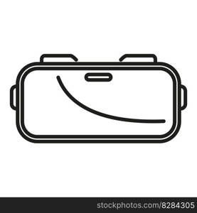 Gamer helmet icon outline vector. Virtual glasses. Digital futuristic. Gamer helmet icon outline vector. Virtual glasses