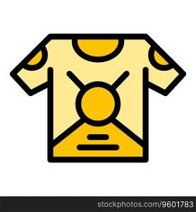 Gamer tshirt icon outline vector. Video game. Online pc color flat. Gamer tshirt icon vector flat