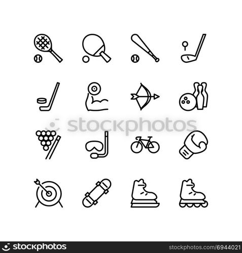 Games and sports concept - Creative icons set