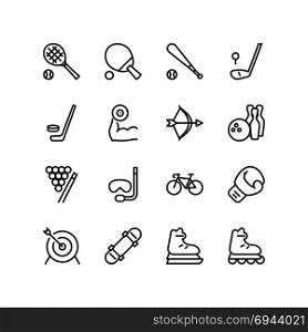 Games and sports concept - Creative icons set