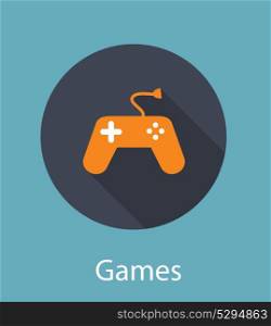 Games Flat Concept Icon Vector Illustration. EPS10. Games Flat Concept Icon Vector Illustration
