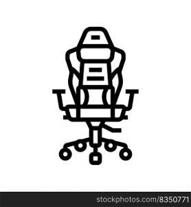 gaming chair line icon vector. gaming chair sign. isolated contour symbol black illustration. gaming chair line icon vector illustration