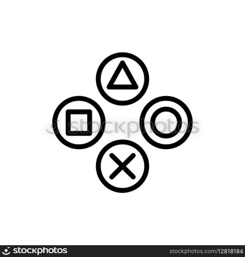 Gaming Controller Button. Vector icon.
