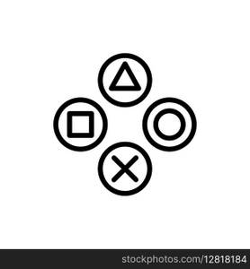 Gaming Controller Button. Vector icon.