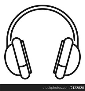 Gaming headset icon outline vector. Gamer headphone. Customer microphone. Gaming headset icon outline vector. Gamer headphone