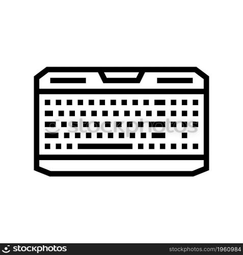 gaming keyboard line icon vector. gaming keyboard sign. isolated contour symbol black illustration. gaming keyboard line icon vector illustration