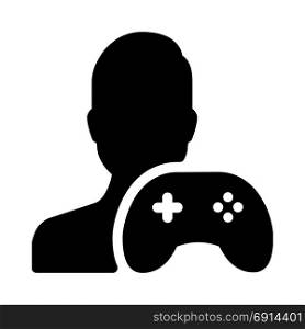 Gaming User, icon on isolated background