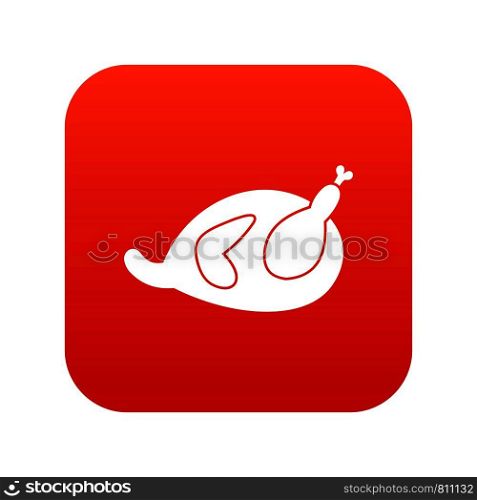 Gammon icon digital red for any design isolated on white vector illustration. Gammon icon digital red
