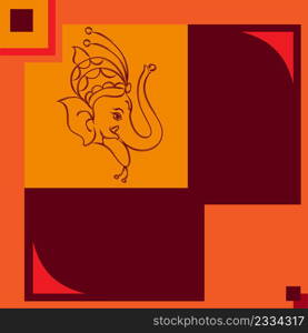 Ganesha The Lord Of Wisdom Design Vector Art Illustration