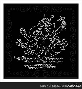 Ganesha The Lord Of Wisdom Design Vector Art Illustration