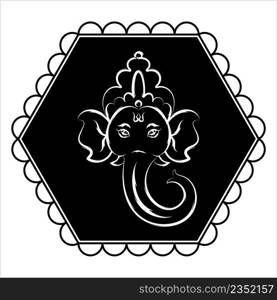 Ganesha The Lord Of Wisdom Design Vector Art Illustration