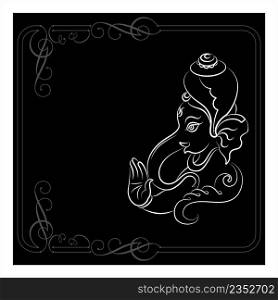 Ganesha The Lord Of Wisdom Design Vector Art Illustration