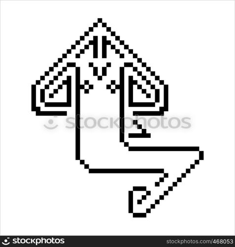 Ganesha The Lord Of Wisdom Pixel Art, Pixelated Form Vector Art Illustration