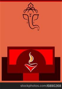 Ganesha The Lord Of Wisdom Vector Illustration