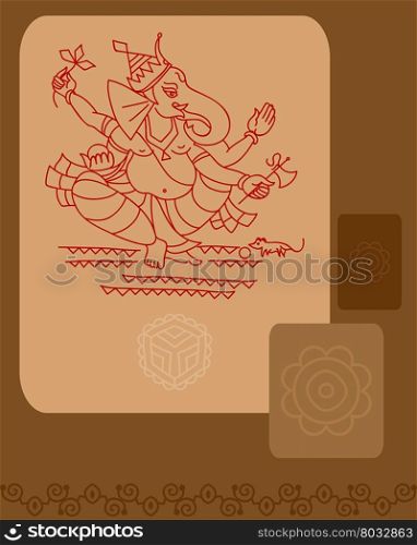 Ganesha The Lord Of Wisdom Vector Illustration