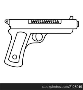 Gangster pistol icon. Outline gangster pistol vector icon for web design isolated on white background. Gangster pistol icon, outline style