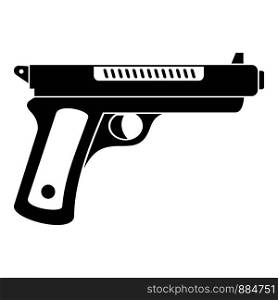 Gangster pistol icon. Simple illustration of gangster pistol vector icon for web design isolated on white background. Gangster pistol icon, simple style