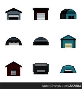 Garage icons set. Flat illustration of 9 garage vector icons for web. Garage icons set, flat style