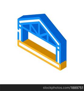 garage metal frame isometric icon vector. garage metal frame sign. isolated symbol illustration. garage metal frame isometric icon vector illustration