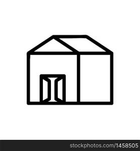 garage with open doors icon vector. garage with open doors sign. isolated contour symbol illustration. garage with open doors icon vector outline illustration