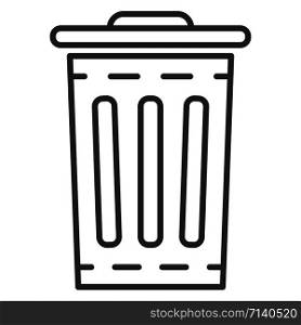 Garbage bin icon. Outline garbage bin vector icon for web design isolated on white background. Garbage bin icon, outline style