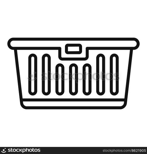 Garbage box icon outline vector. Biodegradable plastic. Ocean waste. Garbage box icon outline vector. Biodegradable plastic
