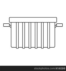 Garbage can icon. Outline illustration of garbage can vector icon for web. Garbage can icon, outline style