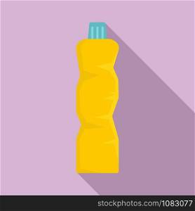 Garbage cleaner bottle icon. Flat illustration of garbage cleaner bottle vector icon for web design. Garbage cleaner bottle icon, flat style