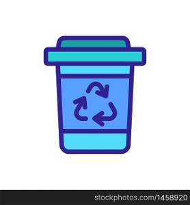 garbage disposal icon vector. garbage disposal sign. color symbol illustration. garbage disposal icon vector outline illustration