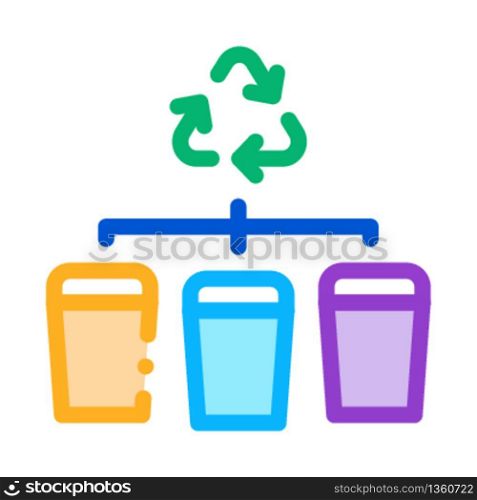 garbage distribution icon vector. garbage distribution sign. color symbol illustration. garbage distribution icon vector outline illustration