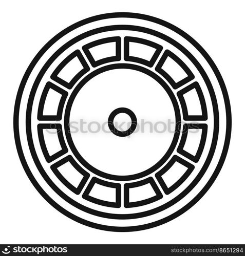 Garbage manhole icon outline vector. Sewer lid. Street circle. Garbage manhole icon outline vector. Sewer lid