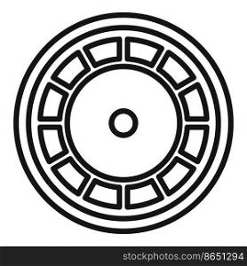 Garbage manhole icon outline vector. Sewer lid. Street circle. Garbage manhole icon outline vector. Sewer lid