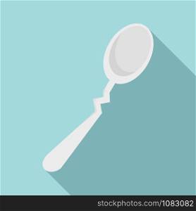 Garbage metal spoon icon. Flat illustration of garbage metal spoon vector icon for web design. Garbage metal spoon icon, flat style