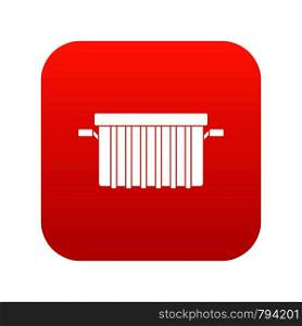 Garbage tank icon digital red for any design isolated on white vector illustration. Garbage tank icon digital red