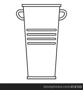 Garbage tank with handles icon. Outline illustration of garbage tank with handles vector icon for web. Garbage tank with handles icon, outline style